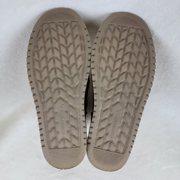 Koolaburra by UGG Tan Suede Faux Fur Lined Short Mid Calf Pull Up Boots Size 7 - Picture 7 of 9